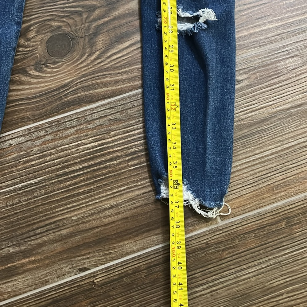 American Eagle distressed next level stretch super high-rise jegging 4 regular - Picture 5 of 7